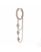 0.21 karaat Benedetta Rose Gold 0,21 karaat synthetische diamantcreoolse enkele oorbel