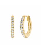 Susanna oorringen met natuurlijke diamanten van 0,25 karaat. Geelgoud