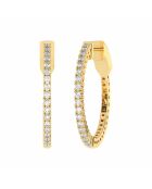 Violetta 0,36 karaat synthetische diamanten oorringen. Geelgoud