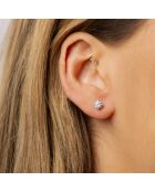 2.00 karaat Sabrina geelgouden synthetische diamanten oorbellen