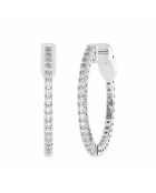 Violetta 0,36 karaat synthetische diamanten oorringen. Witgoud