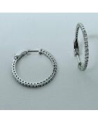 Violetta 0,36 karaat synthetische diamanten oorringen. Witgoud