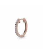 Pendiente criollo de diamantes sintéticos con diamantes sintéticos Beatrice de oro rosa de 0.08 quilates