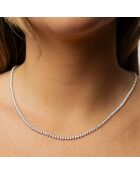 Collana River con diamanti sintetici Cristina in oro bianco da 8,00 carati