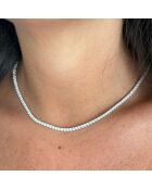 Collana River con diamanti sintetici Cristina in oro bianco da 8,00 carati