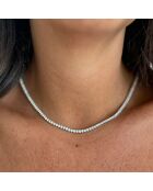 Collana River con diamanti sintetici Cristina in oro bianco da 8,00 carati