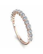 Half alliance 15 diamanti sintetici rotondi da 0,75 carati 0,75 carati Daniela in oro rosa