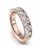 Halve alliantie 9 synthetische diamanten 1,60 karaat Antonia roségoud