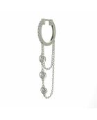 0.21 karaat Benedetta White Gold 0,21 karaat synthetische diamanten creoolse oorbel