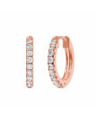 Aretes criollos de diamantes sintéticos con diamantes sintéticos Susanna en oro rosa de 0.25 quilates