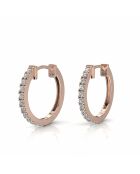 0.16 karaat Beatrice roségouden synthetische diamanten oorringen