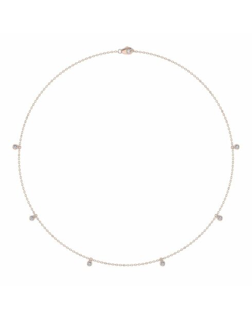 0.30 karaat Celestina roségouden ronde hanger met natuurlijke diamant