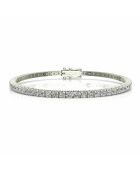 3.20 Karat rundes synthetisches Diamantarmband Ely Weißgold