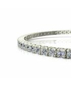 3.20 Karat rundes synthetisches Diamantarmband Ely Weißgold