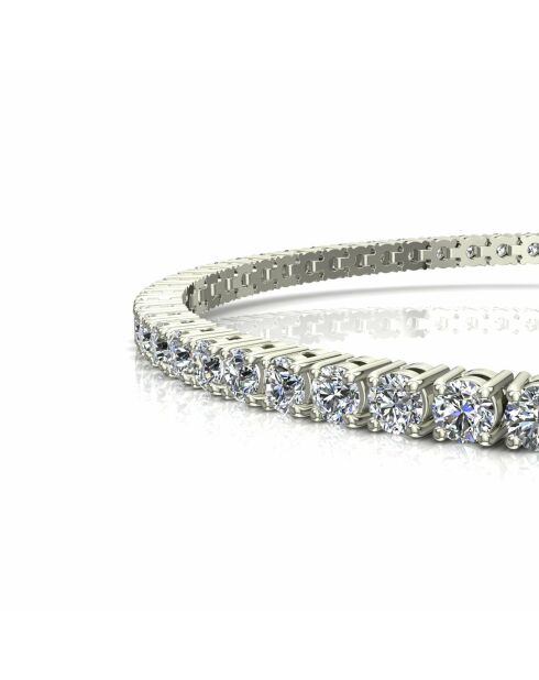 3.20 Karat rundes synthetisches Diamantarmband Ely Weißgold