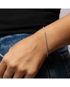 2.41 Karat rundes synthetisches Diamantarmband Ely Weißgold