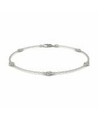 0.30 karaat Lidia witgouden ketting en armband met synthetische diamanten