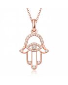 Colgante Sarah en oro rosa con diamantes sintéticos