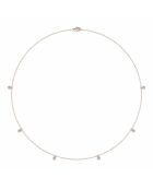 Celestina-ketting van 0,30 karaat en halsketting met synthetische diamanten. Roségoud