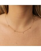 Celestina-ketting van 0,30 karaat en halsketting met synthetische diamanten. Roségoud
