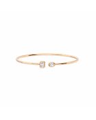 Armband met synthetische diamanten van smaragd en peer 0,75 karaat Fabiana roze goud