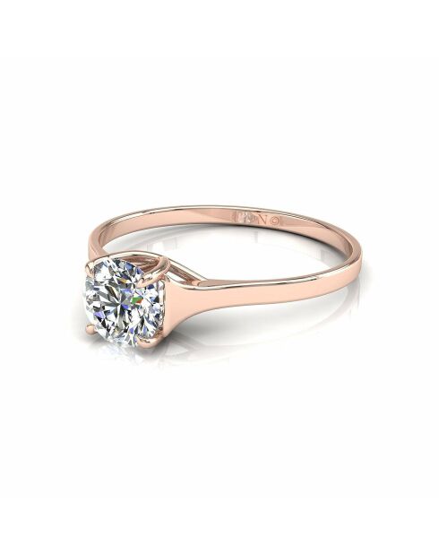 0.50 karaat natuurlijke diamant solitaire 4-polige carina roségoud