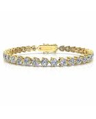 Pulsera Rivière de oro amarillo de 11 quilates con diamantes sintéticos Cristina