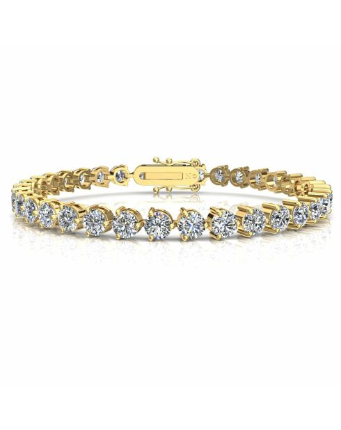 Cristina 11-karaats geelgouden Rivière-armband met synthetische diamanten