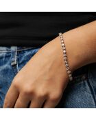 Pulsera Rivière de oro amarillo de 11 quilates con diamantes sintéticos Cristina