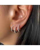 0.08 karaat Beatrice White Gold 0,08 karaat synthetische creoolse diamanten oorbel