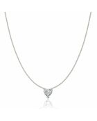 Colgante Ella de diamante sintético en forma de corazón en oro blanco Ella de 1.00 quilates