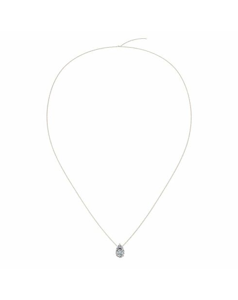 0.60 karaat Ely roségouden peer natuurlijke diamanten hanger