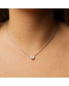 2.00 karaat Graziella roségouden peer synthetische diamanten hanger