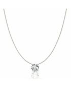 0.50 karaat Ella witgouden ronde synthetische diamanten hanger