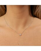 0.50 karaat Ella witgouden ronde synthetische diamanten hanger