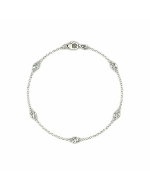 Lidia 0.30 karaat ronde natuurlijke diamanten armband witgoud