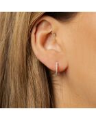 Beatrice Creolen aus synthetischem Diamant, 0,16 Karat, Gelbgold