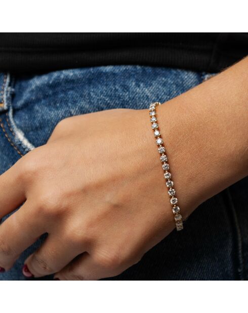 Rivière armband met synthetische diamanten 7.50 karaat Cristina geelgoud