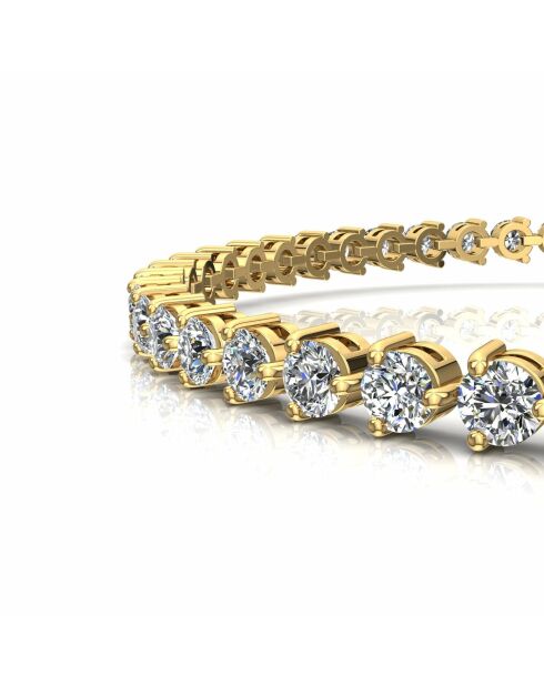 Rivière armband met synthetische diamanten 7.50 karaat Cristina geelgoud