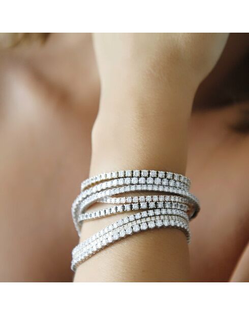 Rivière armband met synthetische diamanten 7.50 karaat Cristina geelgoud