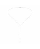 0.44 karaat Lidia halsketting met synthetische diamanten en stropdas. Witgoud