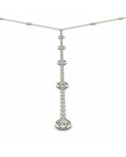 0.44 karaat Lidia halsketting met synthetische diamanten en stropdas. Witgoud