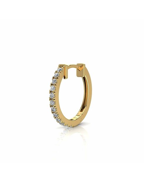 0.08 karaat Beatrice Yellow Gold 0.08 karaat synthetische creooloorring met diamanten