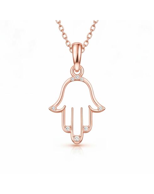 Yara roségouden synthetische diamanten handhanger