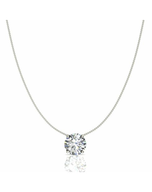 1.00 karaat Ely witgouden ronde natuurlijke diamanten hanger