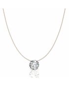 1.00 karaat Ely roségouden ronde natuurlijke diamanten hanger