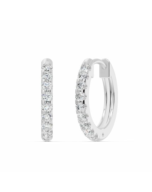 Susanna oorringen met natuurlijke diamanten van 0,25 karaat. Witgoud