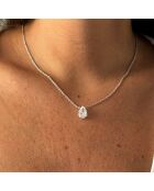 1.00 karaat Ely Pear roségouden synthetische diamanten hanger