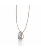 1.00 karaat Ely Pear roségouden synthetische diamanten hanger