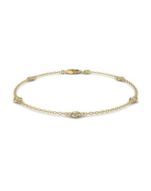 Brazalete Lidia de diamantes naturales redondos de 0.30 quilates en oro amarillo